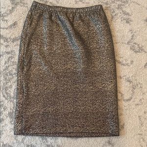 Black and gold pencil skirt